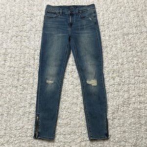 Lucky Brand Mid-Rise Distressed Zip Detail Brooke Legging Jeans Sz 6/28